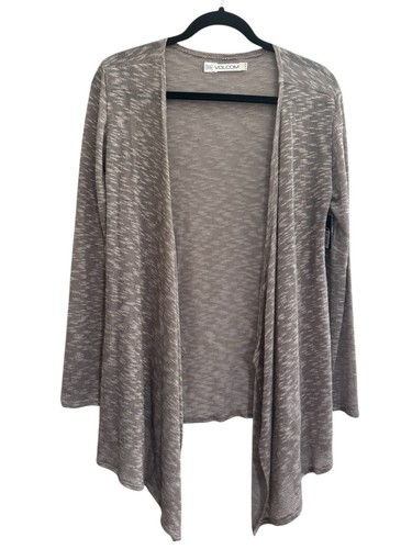 NWT Volcom Women Medium Open Cardigan Sweater Wrap Taupe Sheer Lightweight #4686 - Picture 5 of 14