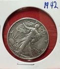 1942 P Walking Liberty Half Dollar US 90% Silver 50 Cent FACE U.S Coin