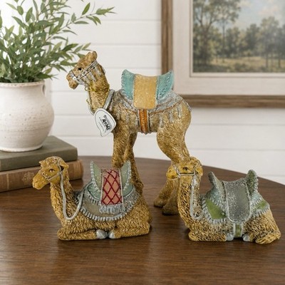 Hawthorne Village Thomas Kinkade Heavenly Blessings Nativity Camels Set of 3