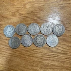 Lot Of 9 Morgan Silver Dollars, All Different Dates/Mint Marks, Good To AU