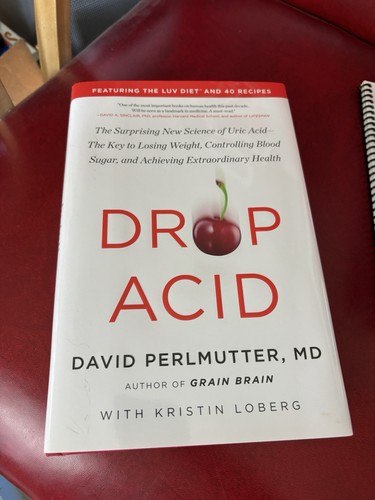 David Perlmutter Drop Acid Luv Diet Book + DVD Science Of Uric Acid Health Lot - Picture 7 of 7