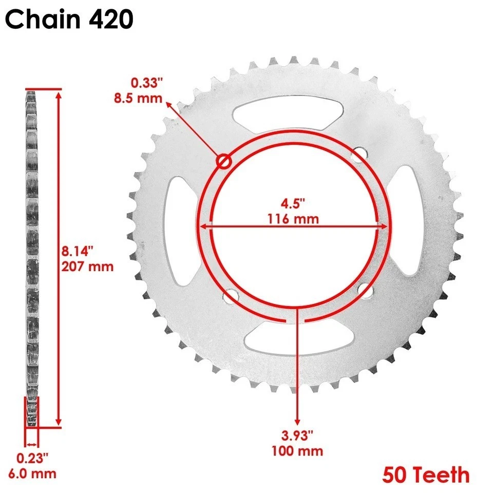 Kit de cadena de transmisión y piñones para Kawasaki KX85 KX85A 2001 2002 2003 2004 - 2021 Foto 3 de 4