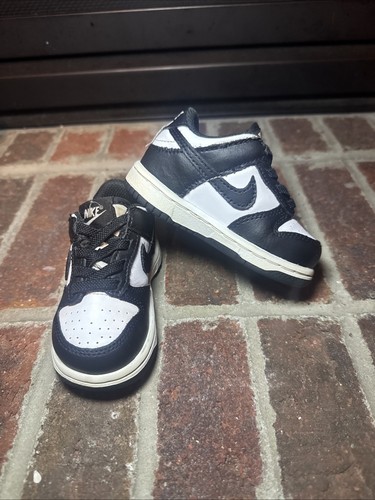 Nike Dunk Low TDE schwarz weiß Panda Kleinkind Freizeitschuhe CW1589-100 Größe 5c - Bild 3 von 9