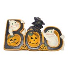 Halloween Black Cat Ghosts Pumpkins "Boo" Shelf Sitter Or Hanging Decor 7"x 4.5"