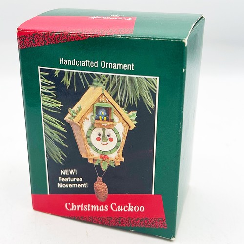 Christmas Cuckoo 1988 Hallmark Ornament Clock Features Movement - Picture 2 of 4