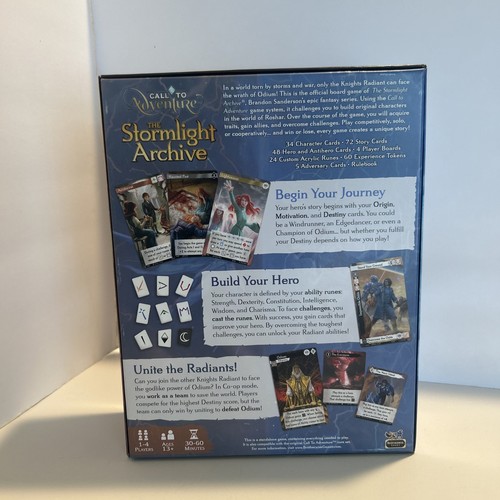 Call To Adventure: The Stormlight Archive Board Game / Card Game, 100% Complete - Picture 2 of 5
