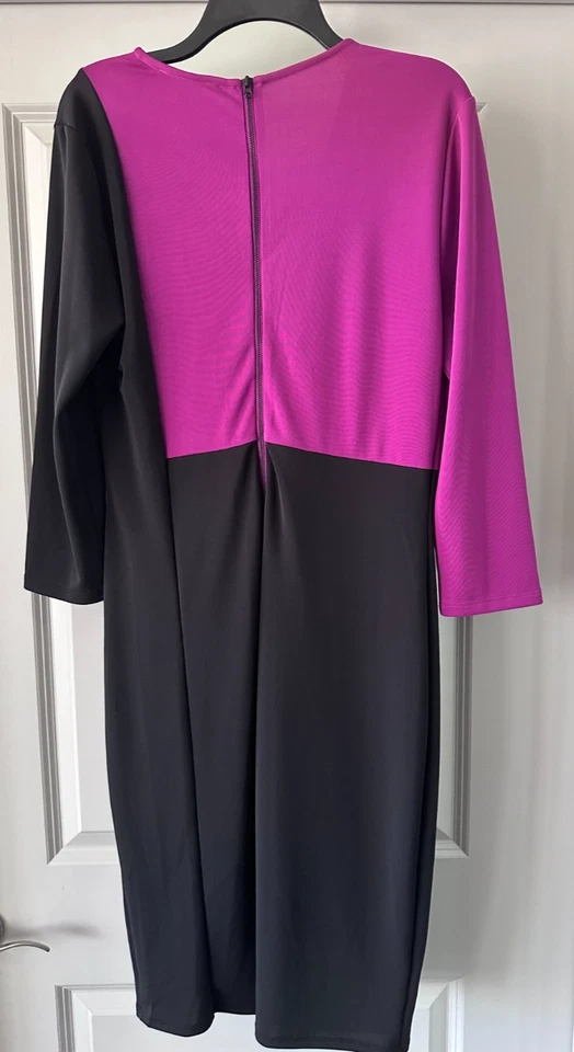 Vestido para mujer Narciso Rodriguez talla grande bloque de color capucha cuello Foto 3 de 3