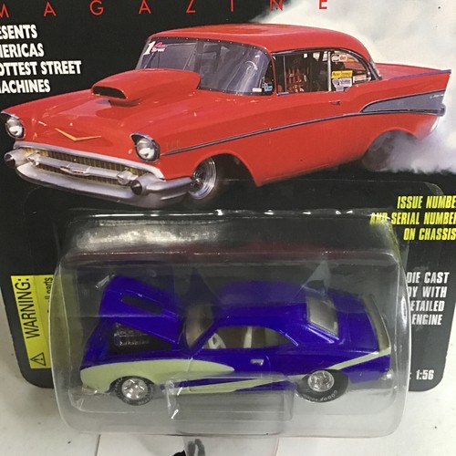 RACING CHAMPIONS HOT ROD MAGAZIN #51 BLAU '68 CHEVY CAMARO 1/64 DIECAST NEUWERTIG IN VERPACKUNG - Bild 2 von 6
