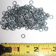 500 ea .132" ID x .235" OD x  .012" Thick Internal Tooth Lock Washers - Zinc