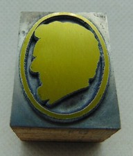 Vintage Printing Letterpress Printers Block Man With Big Nose Silhouette  