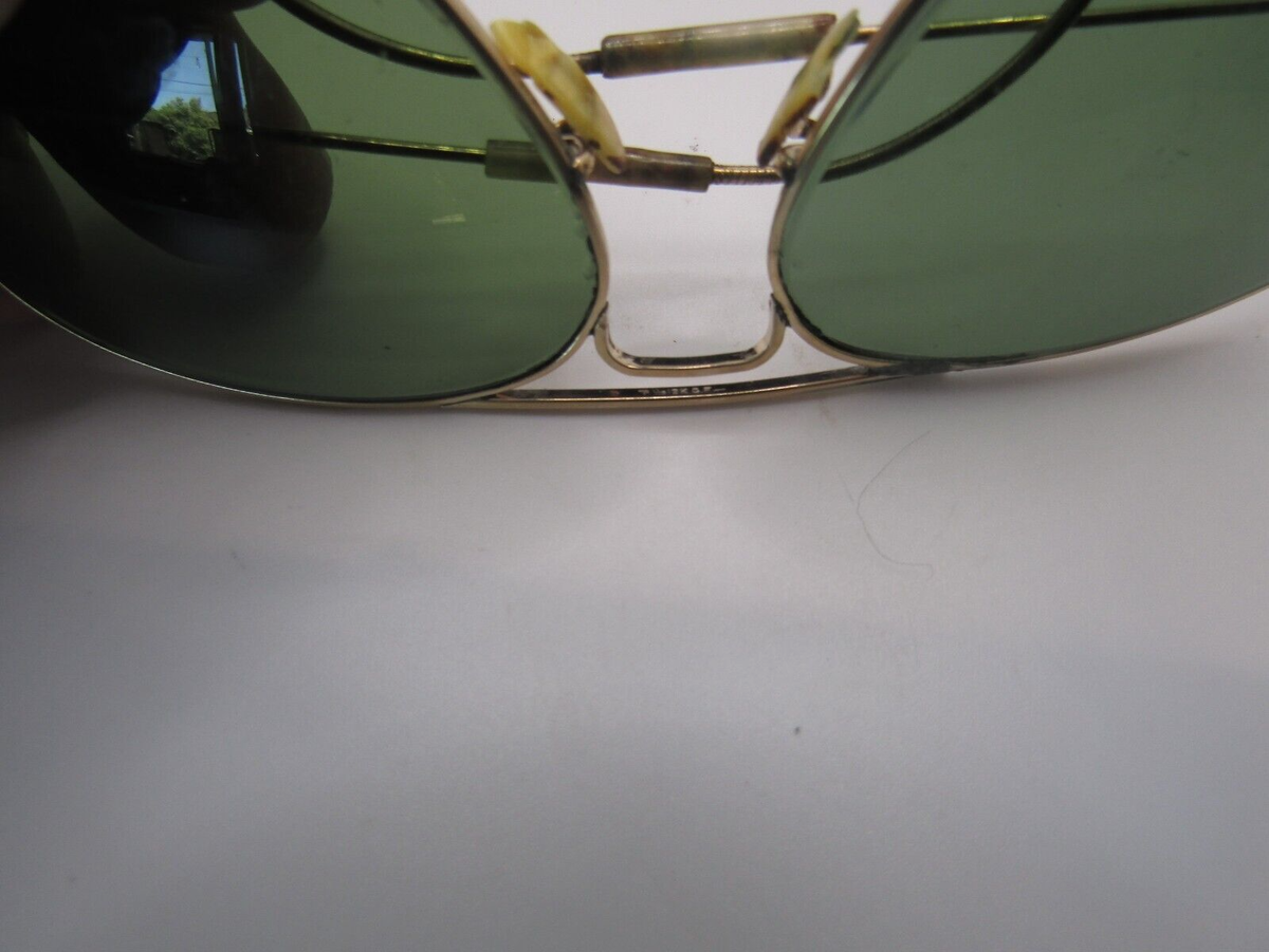 Rayban B&L RAY-BAN USA 1/10 12K GF Aviator Sunglasses Frame Rayban B&L RAY-BAN USA 1/10 12K GF Aviator Sunglasses Frame