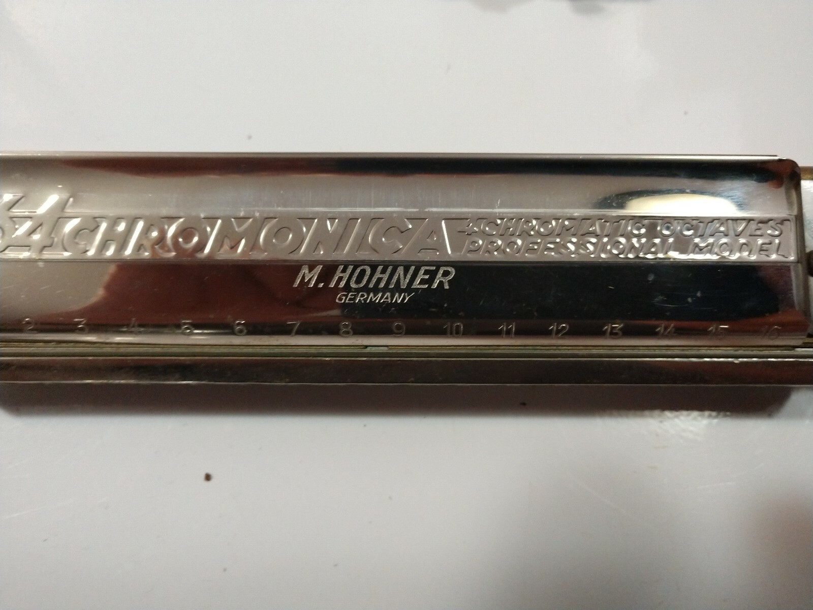 Vintage Hohner Deutschland 64 Chromonica Professional Model Harmonica mit Buch Vintage Hohner Deutschland 64 Chromonica Professional Model Harmonica mit Buch