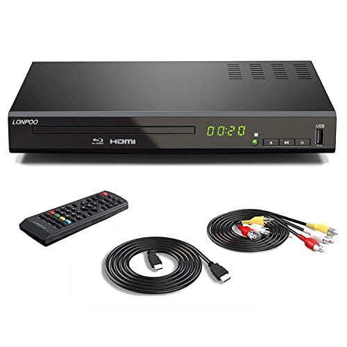 1080P HD Blu-ray Player fr TV – Bluray Player DVD CD Player mit HDMI/Koaxial/AV- 1080P HD Blu-ray Player fr TV – Bluray Player DVD CD Player mit HDMI/Koaxial/AV-