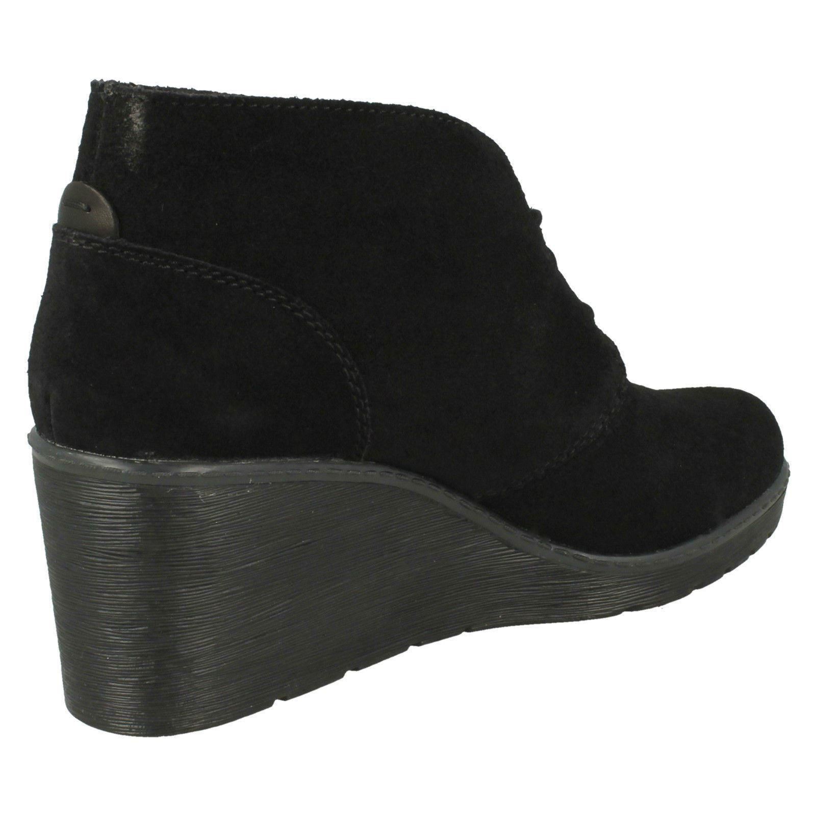 Ladies Clarks Clarks Clarks Hazen Charm Black Suede Casual Wedge Heel Ankle Boots D Fitting 4adcef Ladies Clarks Clarks Clarks Hazen Charm Black Suede Casual Wedge Heel Ankle Boots D Fitting 4adcef