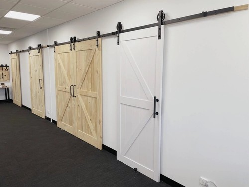 Sliding Barn Door Ready to Assemble, DIY White MDF Interior Door - Picture 5 of 5