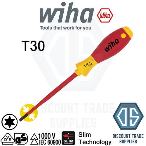 WIHA Screwdriver VDE SlimFix PH POZI SLOTTED Tamper Resistant TORX HEX All Sizes - Picture 20 of 31