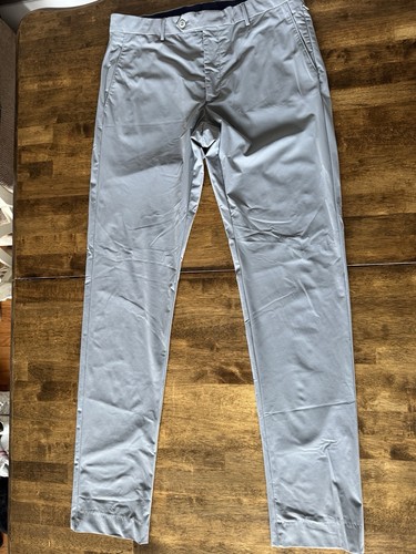 $ 298 Zanella Noah Active Herrenhose Stretch vorne flach Größe 35 x 35 grau grey