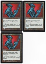 Flowstone Armor x3 3x 2000 Nemesis FOIL Unc Artifact Creature MTG SP - NM AZ1