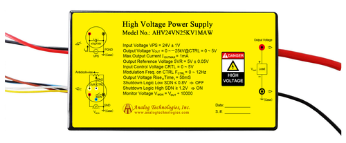 Fuente de alimentación de alto voltaje conversión CC-DC AHV24VN25KV1MAW alta precisión - Imagen 2 de 5