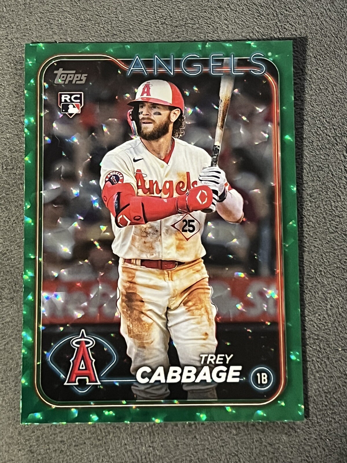 2024 Topps Series 1 Trey Cabbage #321 Green Foil Parallel 484/499 Rookie Card