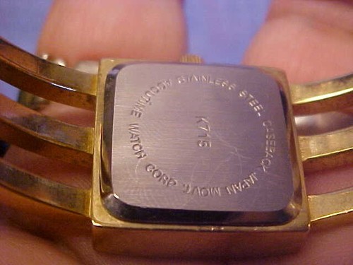 Vintage Vivani Damen Mode Quarz Uhr Rechteckig GOLDFARBEN NEUE BATTERIE - Bild 9 von 9