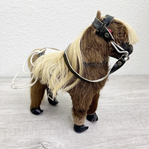Detailed Horse Statue Figure Made with Real Horsehair 9”