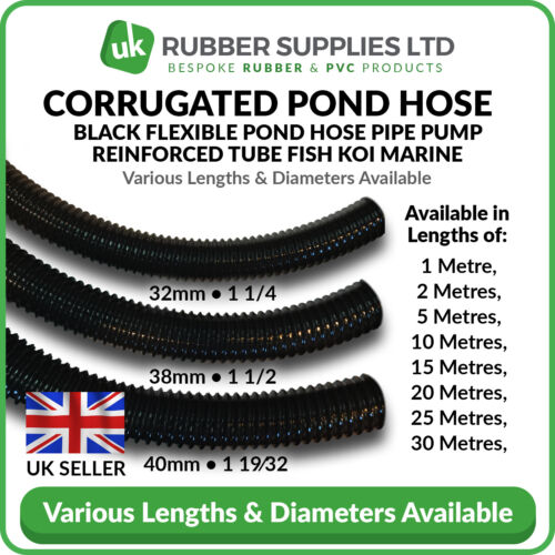 Premium Quality Pond Hose Black Corrugated Flexible Garden Koi Fish Filter Pipe - Picture 7 of 8