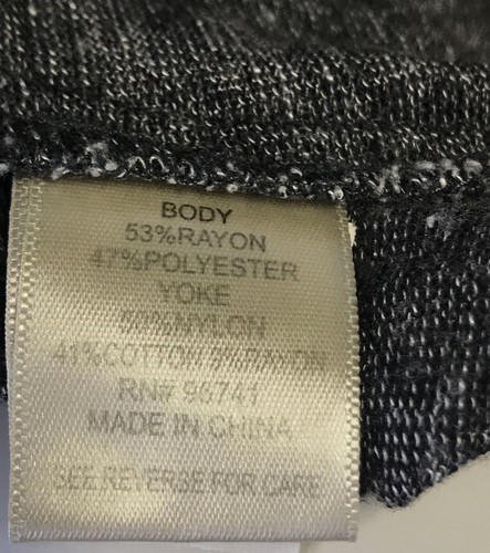 Neon Soul Top Size Small Gray Black Lace Back Pocket Short Sleeve Shirt Womens - Bild 5 von 5