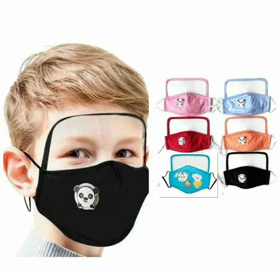 Máscara para crianças, rosto e boca, capa protetora externa com olhos - Imagem 2 de 4