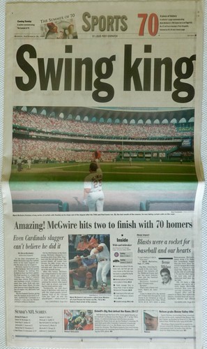 1998 Home Run Record Mark McGwire Sammy Sosa 11 Zeitungen 70 Home Runs MLB - Bild 14 von 15
