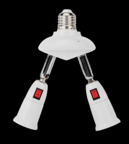 360° Rotating Adjustable E26 E27 Light Socket Splitter Adapter Switch Converter - Picture 14 of 17