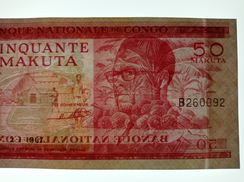 REPÚBLICA DEL CONGO 50 MAKUTA 2 1 1967 Primera fecha P 11a XF++ envío gratuito desde 100$ - Imagen 6 de 8