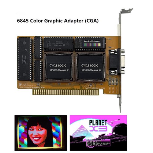 ISA CGA 6845 Color Graphics Vintage Card Computer Accessories For IBM PC - Photo 7/20