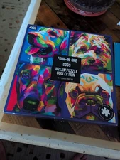 Professor Puzzle Jigsaw Four-In- One Anstract Dogs  Collection 4 X 1,000  NIB