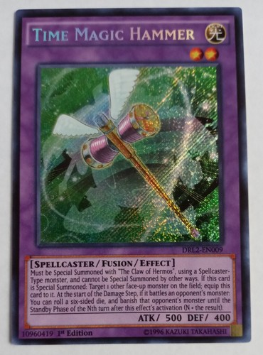 TIME MAGIC HAMMER (DRL2-EN009) SECRET RARE 1st Edition  - Picture 1 of 3