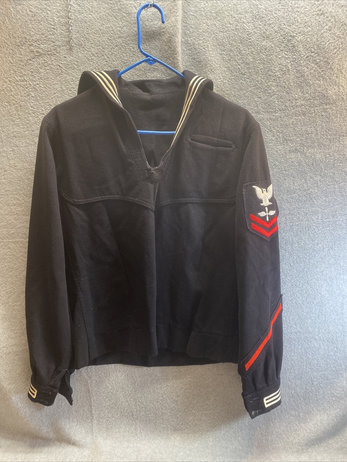 Vintage US NAVY Dress Blue Cracker Jack Uniform Wool … Gem