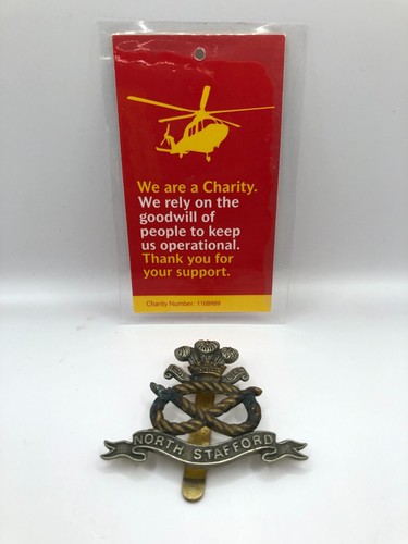 North Staffordshire Regiment Cap Badge FREE UK P&P #260 R1 - 第 3/4 張圖片