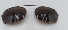 Vintage Sferoflex 2068 Bronze Oval Metal Clip-On Sunglasses Frames Italy