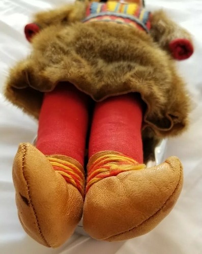 Bambola norvegese vintage maschio cappotto visone fatto a mano mancante mani - Foto 6 di 11