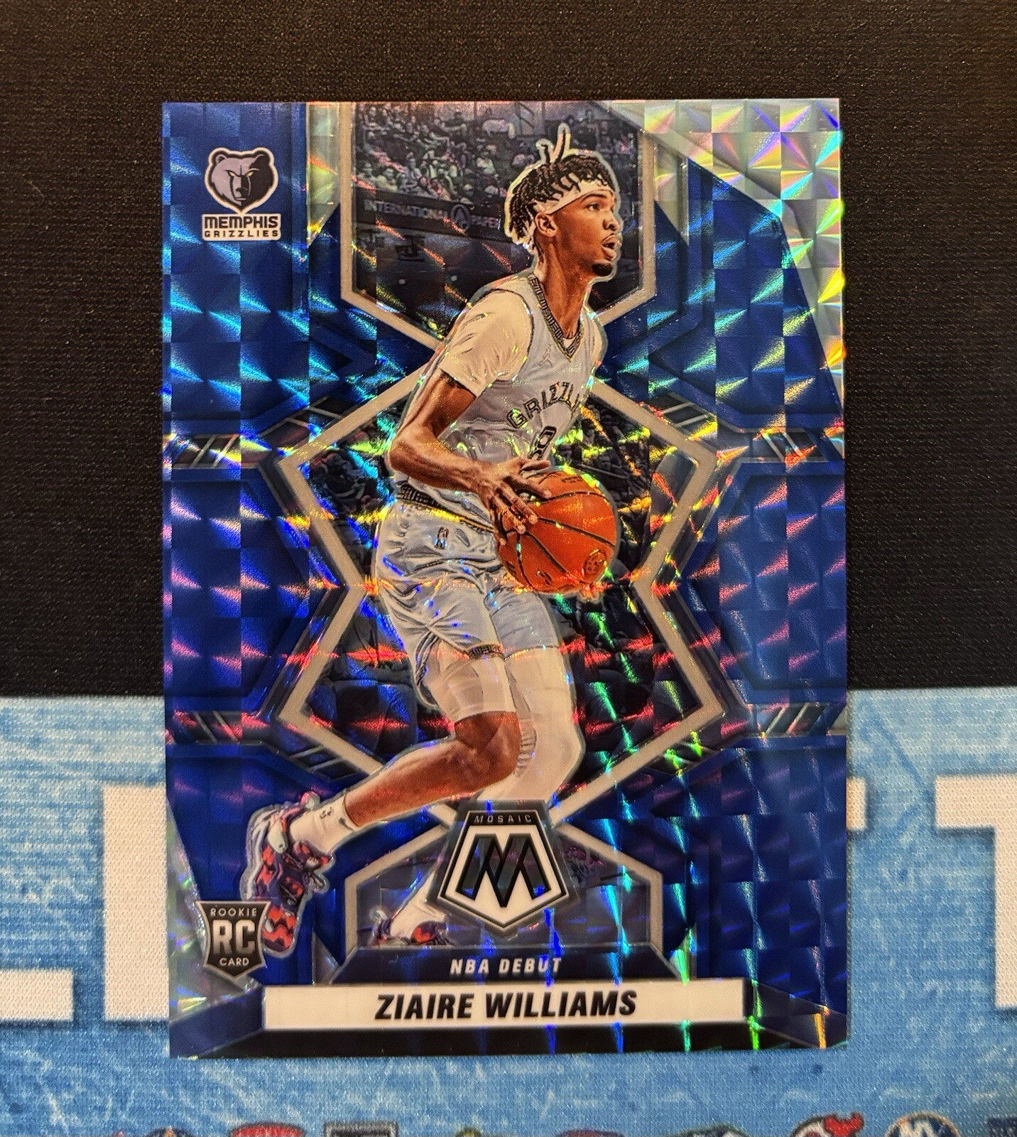 2021-22 Panini Mosaic Ziaire Williams NBA Debut Rookie Blue /99 Grizzlies #273