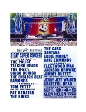 THE US 1982 FESTIVAL 8X10 GLOSSY PHOTO POSTER REPRO PETTY DEAD MAC CARS KINKS