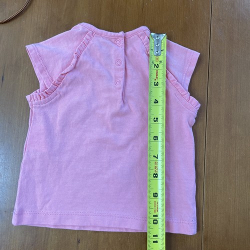Tartine Et Chocolat NWOT Pink Bead Embellished Short Sleeve T-Shirt-6Mos - Picture 7 of 7