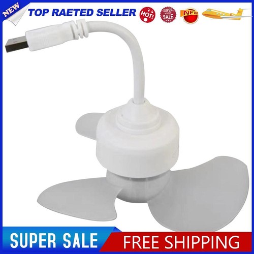 LED Mini Ceiling Fan Light Hose Extender Light Bulb Fan USB Powered Lamp