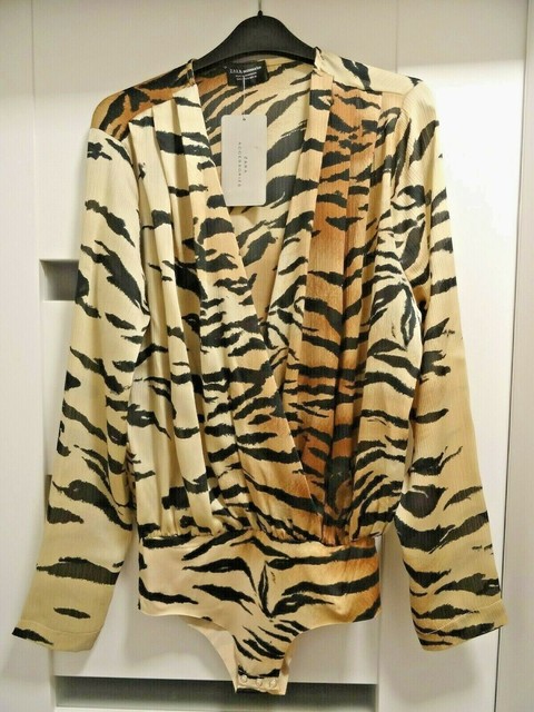 zara animal print bodysuit