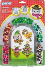 Perler Christmas Fuse Bead Craft Kit with 13 Patterns, 2005 pieces