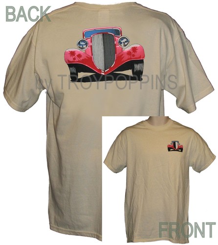 1-HOT RAT ROD ROJO / ROSA VINTAGE CLASSIC CAR SHOW WEAR CAMISETA GRÁFICA IMPRESA - Imagen 5 de 6
