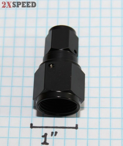 (one)AN6 Female to 10AN AN-10 Female Straight Flare Swivel Fitting Adapter Black - Foto 6 di 6