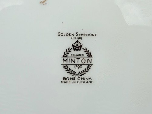 Minton Golden Symphony Dinner Plates (Set of 6) Bone China England - Picture 5 of 5