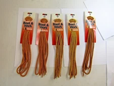 LOT 5 JobSite Shoelace Yellow Brown 45" 54016 Hard Work Boots Fit 5-6  Eyelets