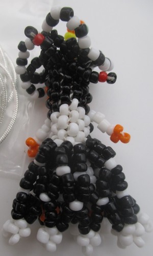Native American Style Seed Bead Doll Girl Pendant with Chain 0088 - Picture 3 of 6